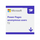 Power Pages Anonymous Users T2 Min 20 Units - 500 Users/Per Site/Month Capacity Pack Education Student, 1 Mes, Requiere Dominio Microsoft Educativo 