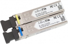 MikroTik Módulo Transceptor MiniGbic SFP 1.25G, LC Duplex Monomodo, 1250 Mbit/s, 20Km