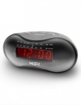 Misik Radio Despertador MR411, AM/FM, Negro