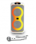 Misik Bocina con Subwoofer MB2208B, Bluetooth, Alámbrico/Inalámbrico, 40W RMS, USB-A, Blanco
