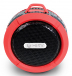 Misik Bocina Portátil MS229, Bluetooth, Inalámbrico, Rojo - Resistente a Salpicaduras