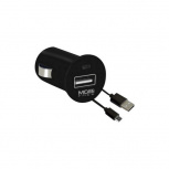 Mobifree Cargador para Auto con Cable USB 2.0 MB-01066, USB, Negro