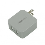 Mobifree Cargador de Pared MB-914215, 2x USB-A, Gris - Incluye Cable Lightning