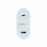 Mobifree Cargador de Pared MB-923354, 1x USB-C 1x USB 2.0, Blanco
