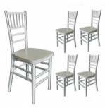 Modamob Silla Tiffany, Respaldo duro, Blanco