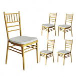 Modamob Silla Tiffany, Respaldo duro, Dorado