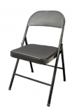 Modamob Silla Plegable VC188-1, Respaldo acolchado, Negro