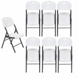 Modamob Silla Plegable ZL-D53-50, Respaldo duro, Blanco