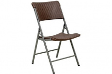 Modamob Silla Plegable ZL-D55RA-BROWN, Respaldo duro, Café