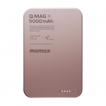 Cargador Portátil Momax Power Bank Q.Mag X Magnetic Wireless, 5000mAh, Rosa