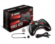 MSI Gamepad FORCE GC30, Alámbrico/Inalámbrico, USB 2.0, Negro  image