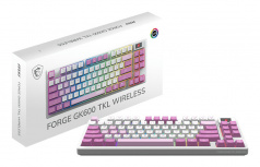 Teclado Gamer MSI Forge GK600 TKL Wireless LED RGB TKL, Teclado Mecánico, Linear, Inalámbrico, USB/RF Inalámbrico/Bluetooth, Morado, Inglés image