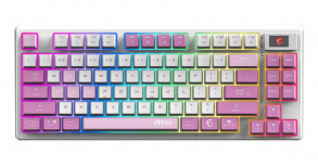 Teclado Gamer MSI Forge GK600 TKL Wireless LED RGB TKL, Teclado Mecánico, Linear, Inalámbrico, USB/RF Inalámbrico/Bluetooth, Morado, Inglés
