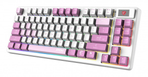 Teclado Gamer MSI Forge GK600 TKL Wireless LED RGB TKL, Teclado Mecánico, Linear, Inalámbrico, USB/RF Inalámbrico/Bluetooth, Morado, Inglés - Imagen adicional 2