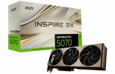 Tarjeta de Video MSI NVIDIA GeForce RTX 5070 INSPIRE 3X OC, 12GB 192-bit GDDR7, PCI Express 5.0