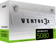 Tarjeta de Video MSI NVIDIA GeForce RTX 5080 VENTUS White 3xFan, 16GB 256-bit GDDR7, PCI Express x16 5.0 image