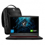 Laptop Gamer MSI GF63 11UC Thin 15.6" Full HD, Intel Core i5-11400H 2.70GHz, 8GB, 512GB SSD, NVIDIA GeForce RTX 3050, Windows 11 Home 64-bit, Español, Negro ― Incluye Mochila MSI