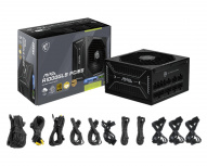 Fuente de Poder MSI MAG A1000GLS PCIE5 80 PLUS Gold, Modular, 24-pin ATX, 12VHPWR, 135mm, 1000W image