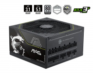 Fuente de Poder MSI MAG A1200PLS PCIE5 80 PLUS Platinum ATX, Modular, 24-pin ATX, 12VHPWR, 135mm, 1200W