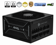 Fuente de Poder MSI MAG A850GLS PCIE5 80 PLUS Gold ATX, Modular, 24-pin ATX, 135mm, 850W image
