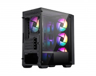 Gabinete MSI PRO FORGE M050A, Mini-Tower, Micro-ATX/Mini-ITX, USB 2.0/3.0, sin Fuente, 4 Ventiladores Instalados, Negro