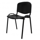Mundo In Silla Fija Iso Nova, Estructura Metálica, Negro