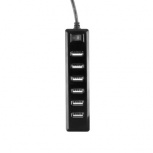 Naceb Hub USB Macho - 7 Puertos USB Hembra, 480Mbit/s, Negro