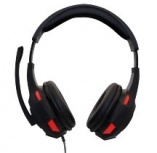 Naceb Audífonos Gamer NA-0304R, Alámbrico, 3.5mm, Negro/Rojo