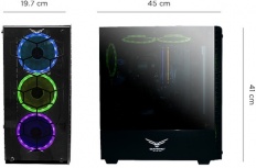 Gabinete Naceb Hydra, Midi-Tower, ATX/Micro-ATX/Mini-ITX, USB 2.0/3.0, sin Fuente, 3 Ventiladores Instalados, Negro - Imagen adicional 2