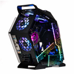 Gabinete Naceb Olympian, Midi-Tower, Micro-ATX/Mini-ITX, USB 2.0/3.0, sin Fuente, 3 Ventiladores Instalados, Negro - Imagen adicional 2