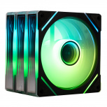 Ventilador Naceb NA-0650N, 3x 120mm, 1400RPM, ARGB, Negro