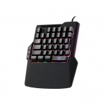 Teclado Gamer Naceb Atheris RGB Una Mano, Alámbrico, Negro