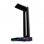 Naceb Base para Audífonos T11 Eleven RGB, RGB, USB-A, 3.5mm Negro