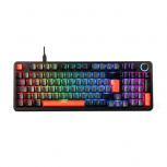 Teclado Gamer Naceb NA-0972G LED RGB, Teclado Mecánico, Cherry MX Brown, Alámbrico, USB, Gris, Español