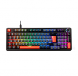 Teclado Gamer Naceb NA-0972G LED RGB, Teclado Mecánico, Cherry MX Brown, Alámbrico, USB, Gris, Español