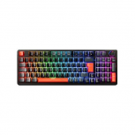 Teclado Gamer Naceb Phyton LED RGB, Teclado Mecánico, Switch Brown, Inalámbrico, RF Inalámbrico, Negro, Español