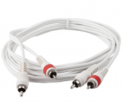Reloop Cable 2x RCA Macho - 2x RCA Macho, 50cm, Blanco