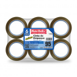 Navitek Cinta Adhesiva, 6 Rollos de 48mm x 100m, Canela