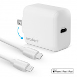 Naztech Cargador de Pared 15396, 20W, 1x USB, Blanco + Cable Lightning a USB-C