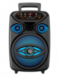 Necnon Bafle Profesional Amplificado NB-08Y, Bluetooth, Alámbrico/Inalámbrico, 16W RMS, USB, Negro