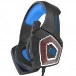 Necnon Audífonos Gamer NBHG-DRAGON, Alámbrico, 3.5mm, Negro/Azul