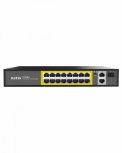 Switch Netis Fast Ethernet P116GH, 16 Puertos PoE 10/100Mbps + 2 Puerto Uplink, 200W, 9.2 Gbit/s, 8000 Entradas - No Administrable