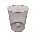 Nextep Cesto para Basura de Malla Redondo NE-165RG, 20 Litros, Plata