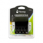 Nextep Cargador para 4 Pilas NE-285, AA/AAA, 2 Pilas Incluidas