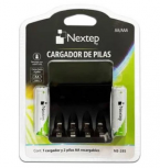 Nextep Cargador para 4 Pilas NE-285, AA/AAA, 2 Pilas Incluidas