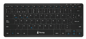 Teclado Nextep NE-415M, Inalámbrico, Bluetooth, Negro (Español)