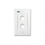 Nexxt Solutions Placa para Pared Doble, RJ-45, 2 Salidas, Blanco