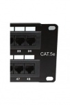 Nexxt Solutions Panel de Parcheo Tipo 110 Cat5e, 48 Puertos RJ-45, 2U, Negro