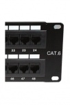 Nexxt Solutions Panel de Parcheo Tipo 110 Cat6, 24 Puertos RJ-45, 1U, Negro