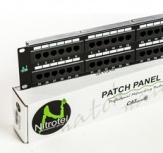Nitrotel Panel de Parcheo Cat5e, 48 Puertos RJ-45, 2U